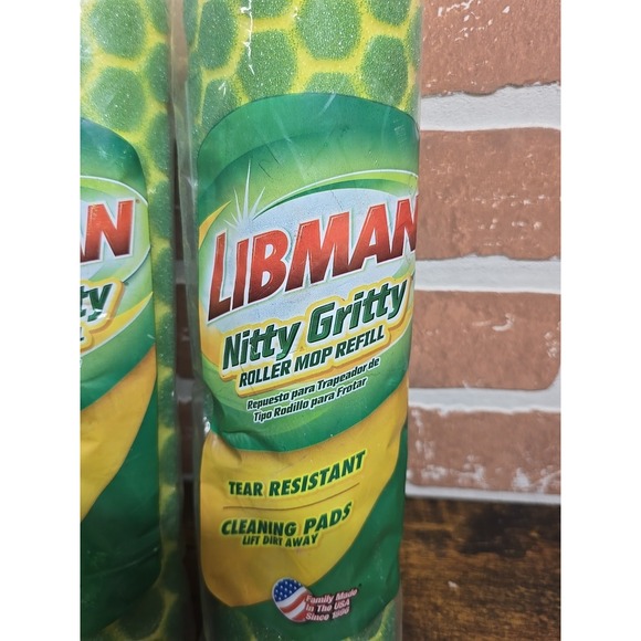 Libman Nitty Gritty Roller Mop Refill Tear Resistant - New Lot Of 2 - Picture 2 of 7